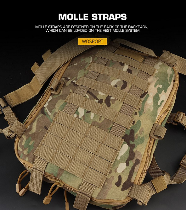 WST MOLLE Tactical FLAT Backpack - MC Black OD-A-WOSP175-BMC asgbox.pl WST MOLLE Tactical FLAT Backpack - MC Black - obrazek 6