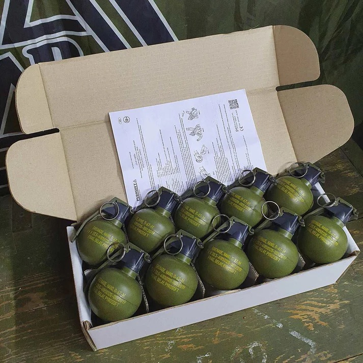 PYROSOFT P-67M NATO Airsoft Hand Grenade (Chalk) - Green OD-A-P-67M asgbox.pl PYROSOFT P-67M NATO Airsoft Hand Grenade (Chalk) - Green - obrazek 7
