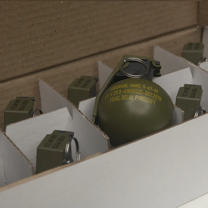 PYROSOFT 10x P-67M NATO Airsoft Hand Grenade (Chalk) - Green OD-A-P-67M-10 asgbox.pl PYROSOFT 10x P-67M NATO Airsoft Hand Grenade (Chalk) - Green - obrazek 7