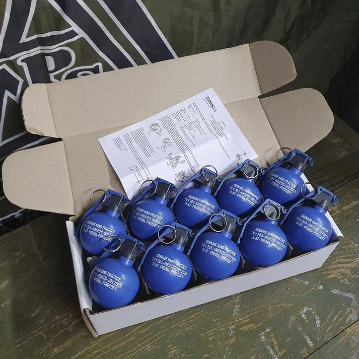 PYROSOFT 10x P-67P NATO Airsoft Hand Grenade (Powder) - Blue OD-A-P-67P-10 asgbox.pl PYROSOFT 10x P-67P NATO Airsoft Hand Grenade (Powder) - Blue - obrazek 6
