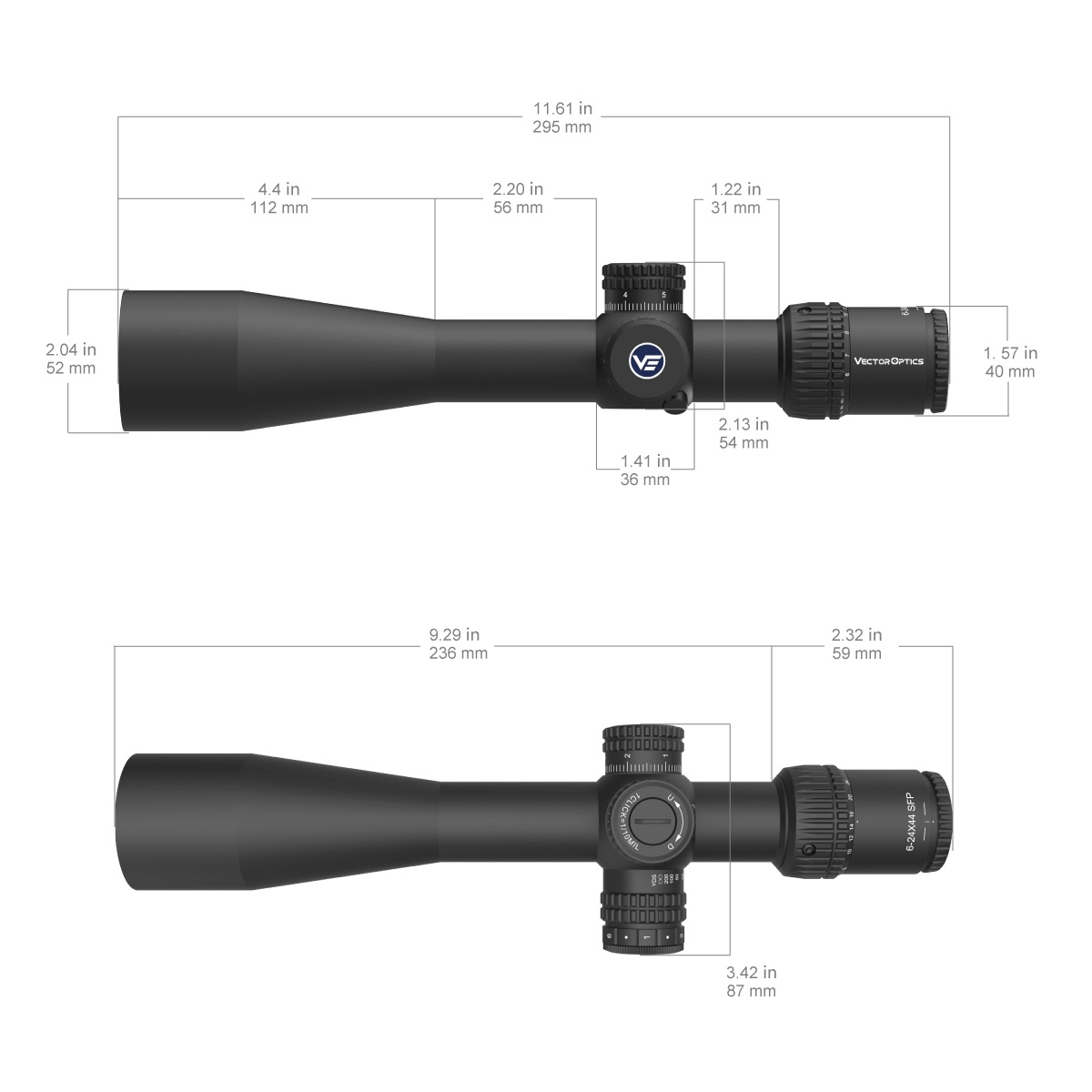 VO VEYRON 6-24x44IR SFP Riflescope - Black OD-A-SCOL-49 asgbox.pl VO VEYRON 6-24x44IR SFP Riflescope - Black - obrazek 9