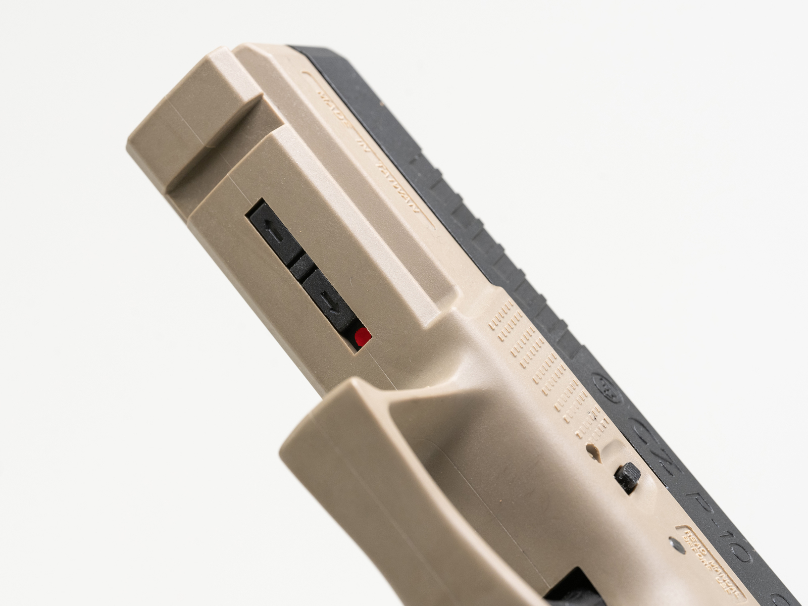 ASG CZ P-10C OR-OT CO2 Blowback, metal slide - Black/Tan OD-A-ASG348 asgbox.pl ASG CZ P-10C OR-OT CO2 Blowback, metal slide - Black/Tan - obrazek 7