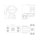 VO 30mm CANTILEVER Mounting Rings, Adjustable - Black - obrazek 9