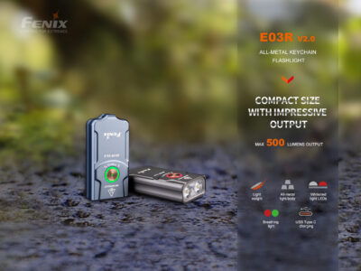Flashlight Fenix E03R V2.0 - Grey - obrazek 6