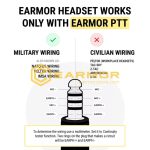 EARMOR M52 Military Version PTT, NATO 6-pin Connector - obrazek 6