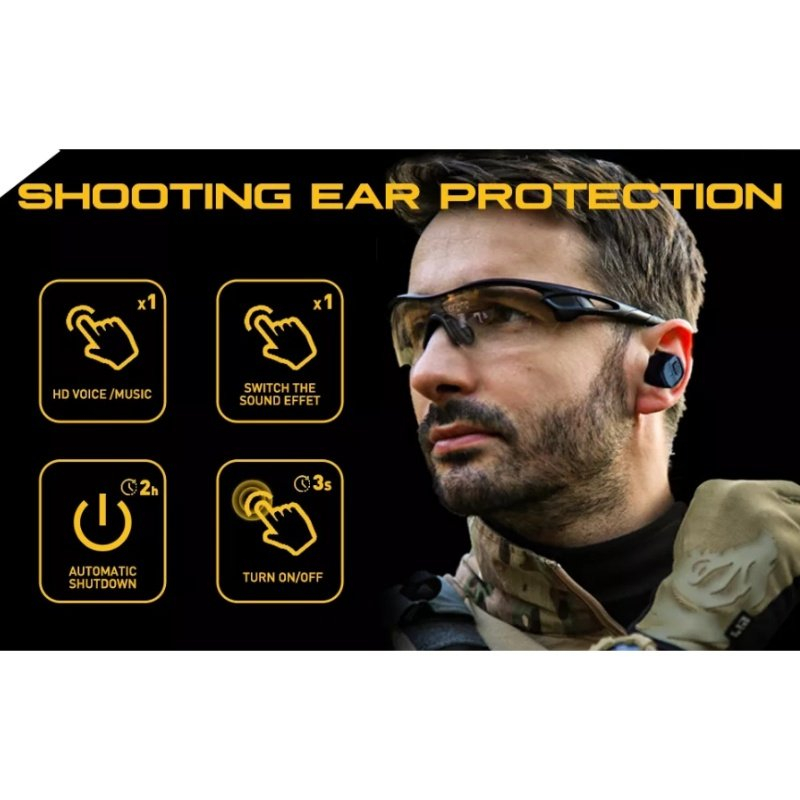 EARMOR M20T Bluetooth Earplugs Hearing Protection - Black OD-A-M20T-BK asgbox.pl EARMOR M20T Bluetooth Earplugs Hearing Protection - Black - obrazek 9