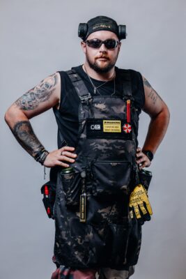 ANAREUS Tactical Grill Apron GrillCommander, Laser-cut - MC Black - obrazek 10