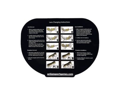 STRIKE DROP ZONE Protective Glasses, 4 Lenses H2X Anti-Fog - Black - obrazek 6