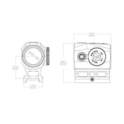 SCRAPPER Ultra Compact 1x25 Red Dot Sight - Black SCRD-74 asgbox.pl