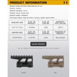 WST RIS PICATINNY RISER Mount (E style) – Black - obrazek 7