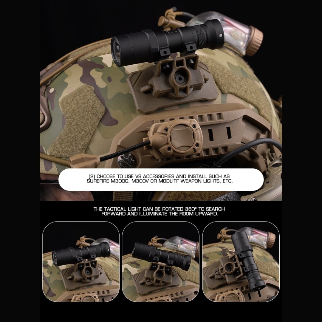 WST Universal Helmet Tactical Light Adapter, Velcro Mount - Tan OD-A-WOSP207-TAN asgbox.pl WST Universal Helmet Tactical Light Adapter, Velcro Mount - Tan - obrazek 6