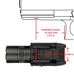 OLIGHT Pistol Flashlight BALDR PRO R (Green Laser) 1350 lm - Black - obrazek 8