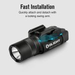 OLIGHT Pistol Flashlight BALDR PRO R (Green Laser) 1350 lm - Black - obrazek 9