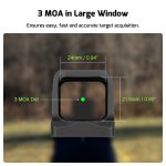 OLIGHT Red Dot Sight OSIGHT GRN (Green Dot) with Powerbank - Black - obrazek 9