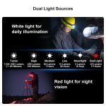 OLIGHT Rechargeable Headlamp PERUN 2 Mini CW 1100 lm - Black - obrazek 10