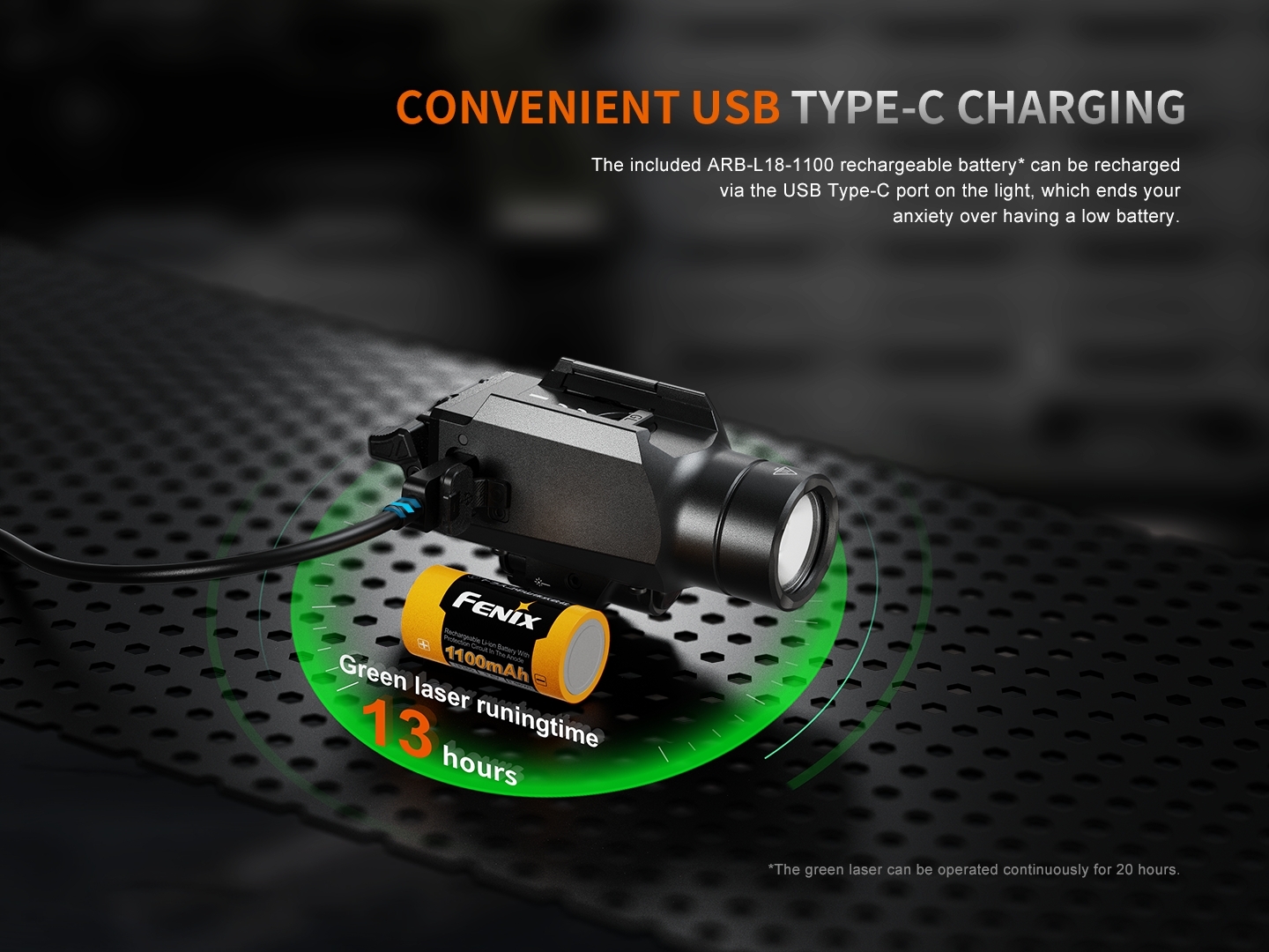 FENIX GL23R TACTICAL LIGHT WITH Green LASER SIGHT OD-A-GL23R asgbox.pl FENIX GL23R TACTICAL LIGHT WITH Green LASER SIGHT - obrazek 10