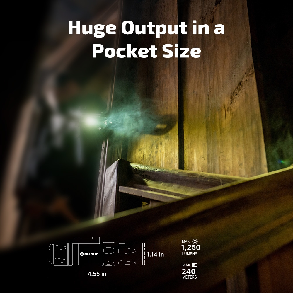 OLIGHT Rifle Flashlight ODIN Mini 1250 lm, M-LOK Mount - Tan OLIGHT007-TAN asgbox.pl OLIGHT Rifle Flashlight ODIN Mini 1250 lm, M-LOK Mount - Tan - obrazek 10