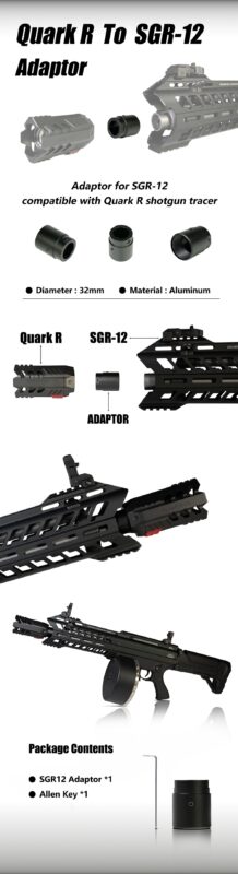 AceTech 32mm Quark-R Tracer Adapter for TM SGR-12 - Black - obrazek 8
