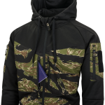 HELIKON ROGUE Hoodie (FullZip)(R) - Black/US Woodland - obrazek 7