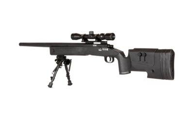 SA M40A3 High Velocity (SA-S02 CORE(TM)) Sniper Rifle with Accessories - Black - obrazek 6