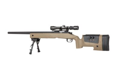 SA M40A3 (SA-S02 CORE(TM)) Sniper Rifle with Accessories - Tan - obrazek 6