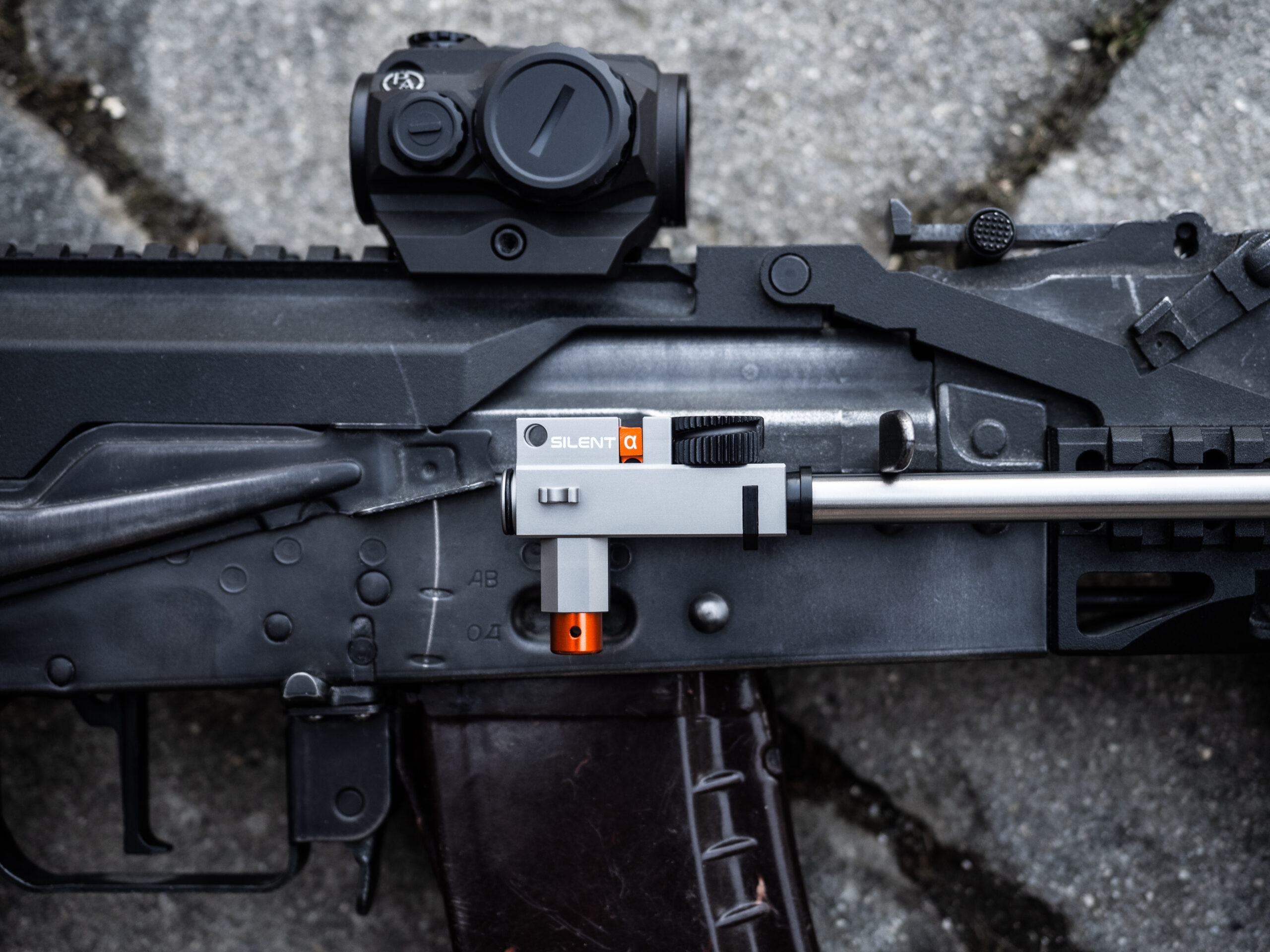 Silent Industries AEG / HPA AK ALPHA CNC Hop-up Chamber - Grey OD-A-SI-AK-ALPHA asgbox.pl Silent Industries AEG / HPA AK ALPHA CNC Hop-up Chamber - Grey - obrazek 7