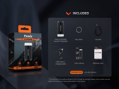 FENIX ​​​​E-SPARK Mini Lantern - Black - obrazek 10
