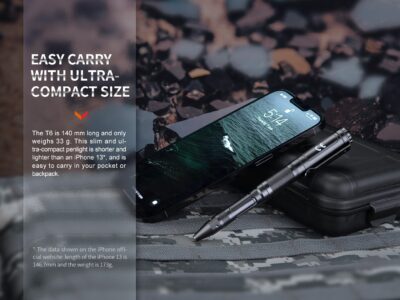 FENIX ​​​​T6 Tactical Pen with LED Flashlight - Black - obrazek 9