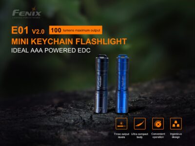 FENIX ​​​​E01 V2.0 Flashlight - Black - obrazek 8