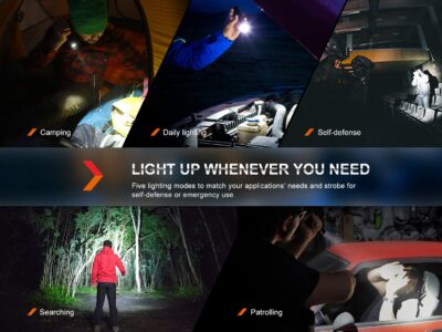 FENIX Rechargeable LED Flashlight PD35R - Black - obrazek 7