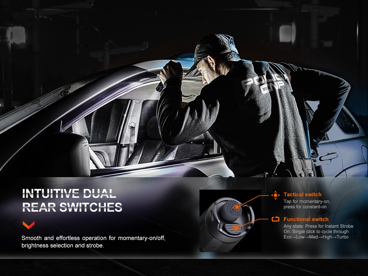 FENIX Rechargeable LED Flashlight PD35R - Black OD-A-PD35R asgbox.pl FENIX Rechargeable LED Flashlight PD35R - Black - obrazek 8