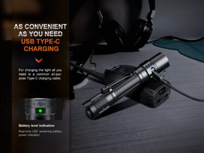 FENIX Rechargeable LED Flashlight PD35R - Black - obrazek 9