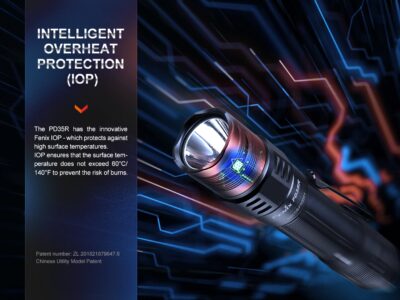 FENIX Rechargeable LED Flashlight PD35R - Black - obrazek 11