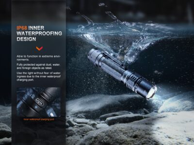 FENIX Rechargeable LED Flashlight PD36R PRO - Black - obrazek 10