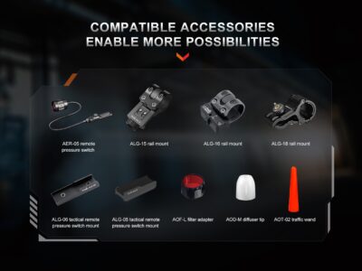 FENIX Rechargeable Laser LEP Flashlight TK30R - Black - obrazek 14