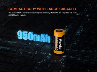 FENIX Rechargeable Li-ion Battery RCR123A 3.6V - 950 mAh - obrazek 8