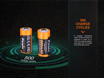 FENIX Rechargeable USB-C Battery RCR123A 3.6V - 800 mAh - obrazek 8