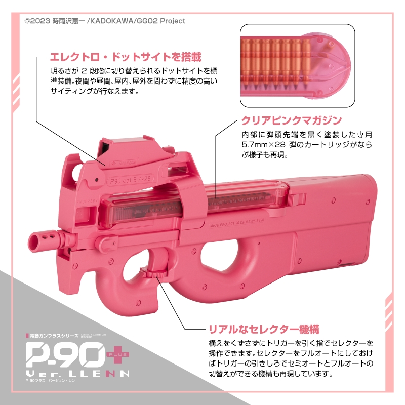 TM P90 Plus plus AEG LLENN, Gun Gale II Limited Edition - Pink EM00111 asgbox.pl TM P90 Plus plus AEG LLENN, Gun Gale II Limited Edition - Pink - obrazek 7