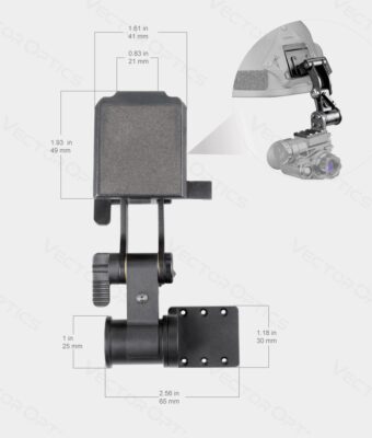 VO Flip-Up Helmet Mount for NVG / Thermal Imaging OWLSET - Black - obrazek 9