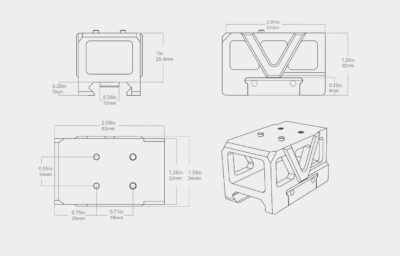 VO RIS Riser Mount (32 mm) for FRENZY Red Dot Sight - Black - obrazek 10