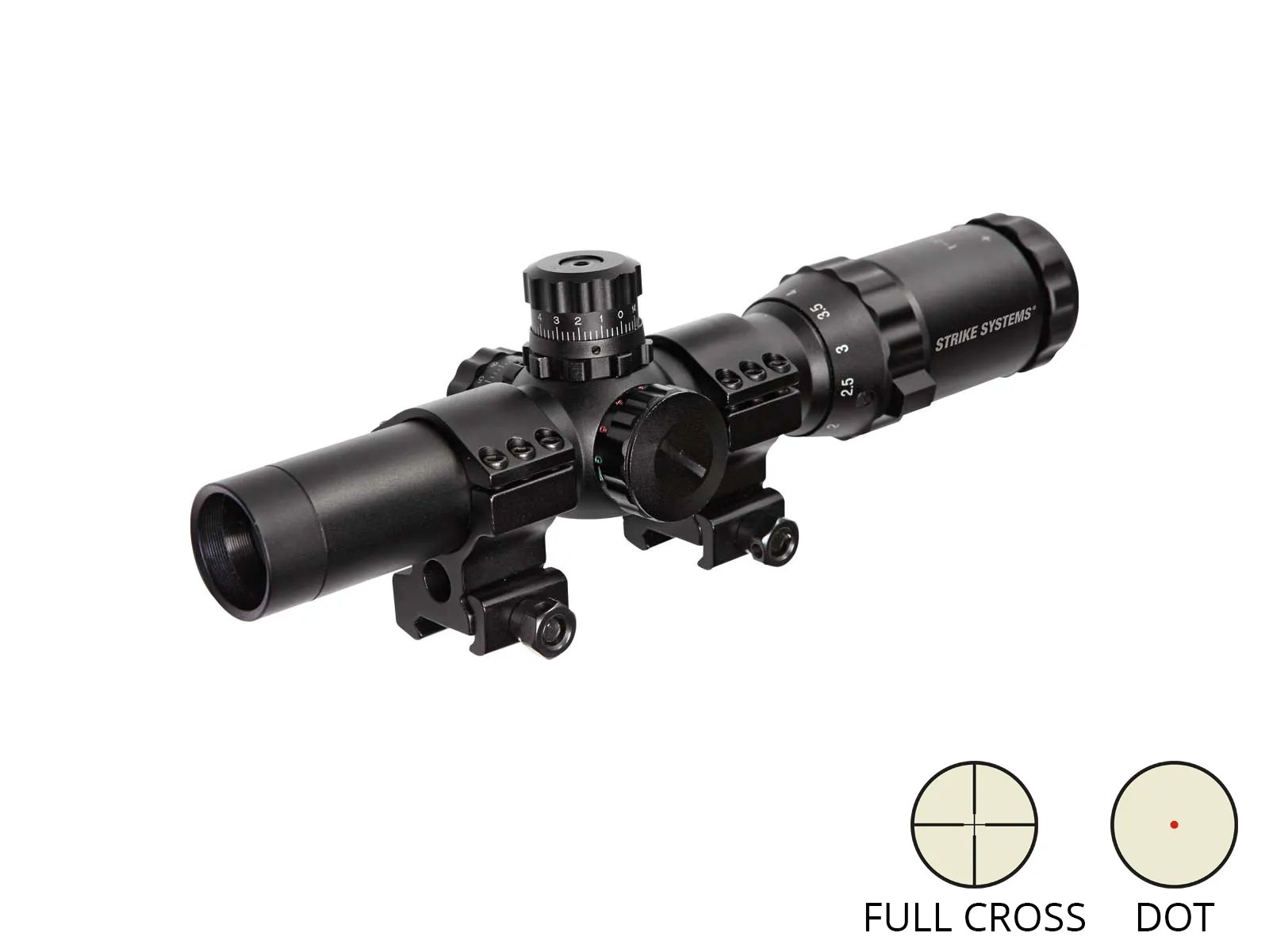 STRIKE LPVO Riflescope 1-4x24 mm, with Mount (25 mm) - Black OD-A-STRIKE070 asgbox.pl STRIKE LPVO Riflescope 1-4x24 mm, with Mount (25 mm) - Black - obrazek 2