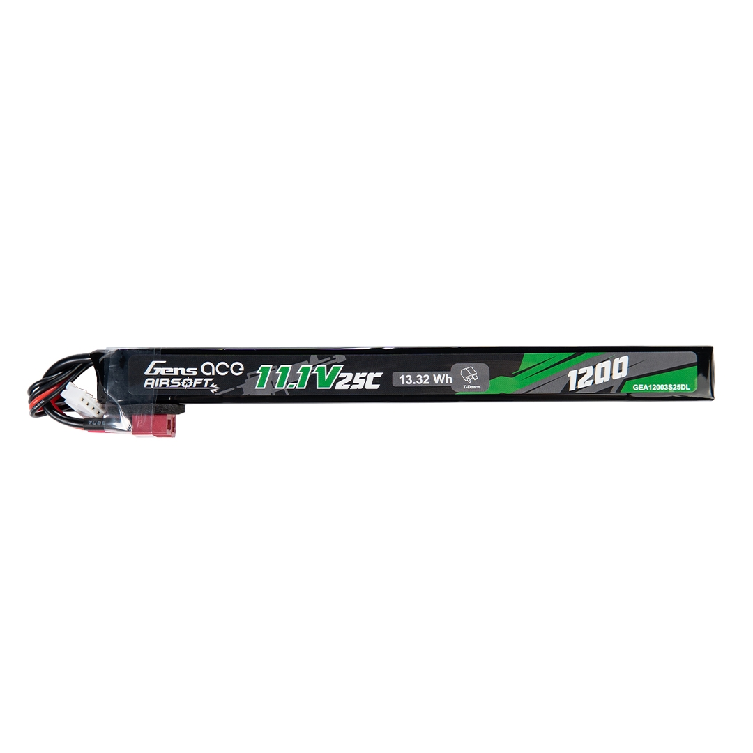 Gens ACE Li-Pol Battery 11.1V 1200mAh, 25C, T-Dean - Stick OD-A-GEA12003S25DL asgbox.pl Gens ACE Li-Pol Battery 11.1V 1200mAh, 25C, T-Dean - Stick