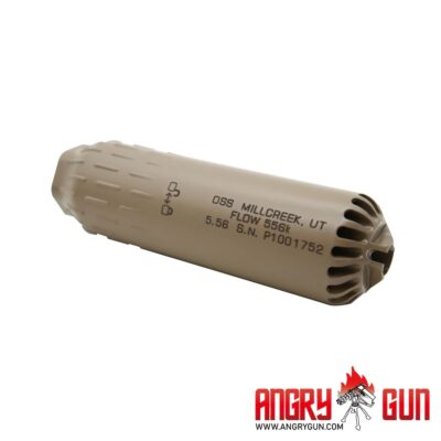 Alternative view of Angry Gun FLOW 556K 3D Printed Steel Suppressor - Tan