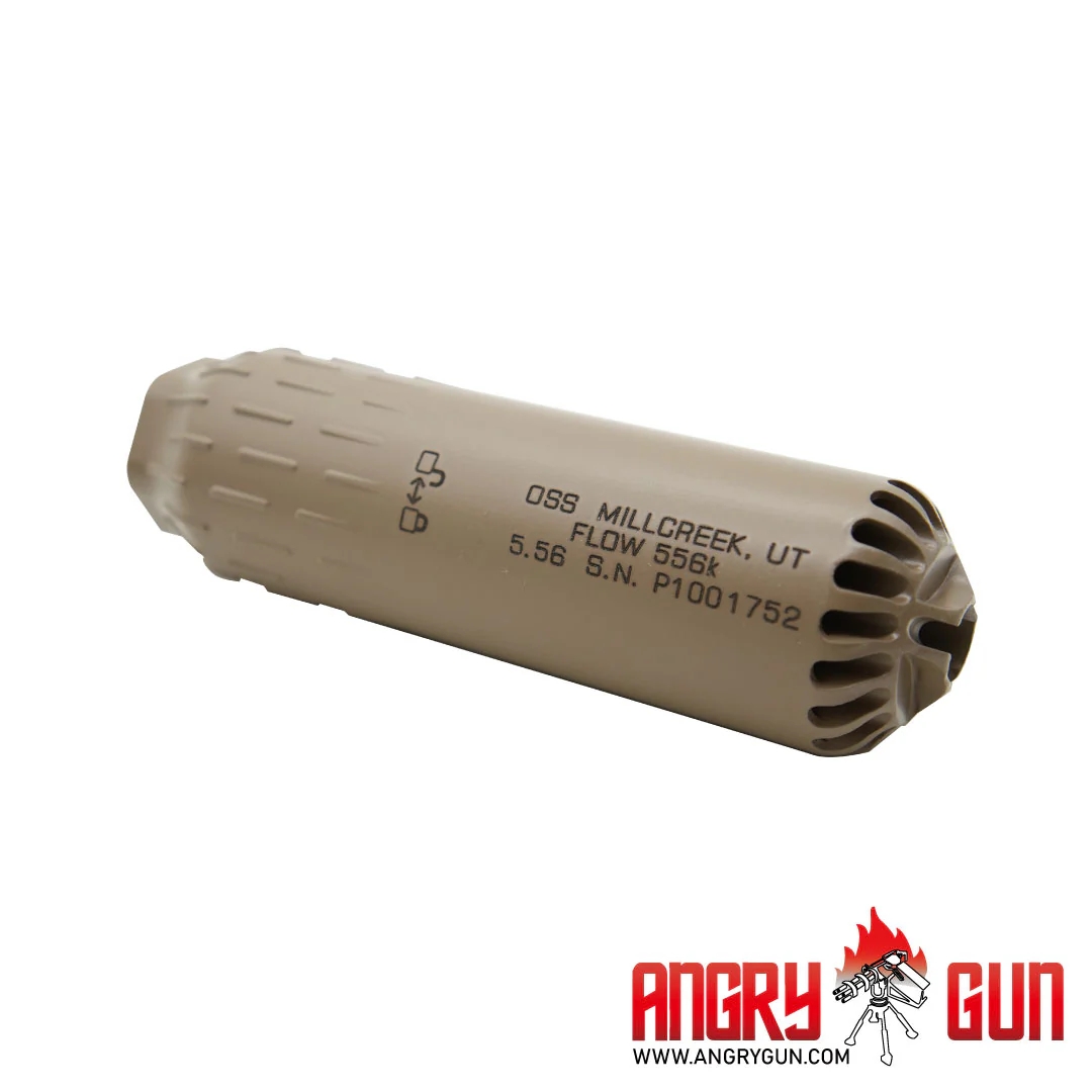 Angry Gun FLOW 556K 3D Printed Steel Suppressor - Tan OD-A-F556D-FDE asgbox.pl Angry Gun FLOW 556K 3D Printed Steel Suppressor - Tan - obrazek 2