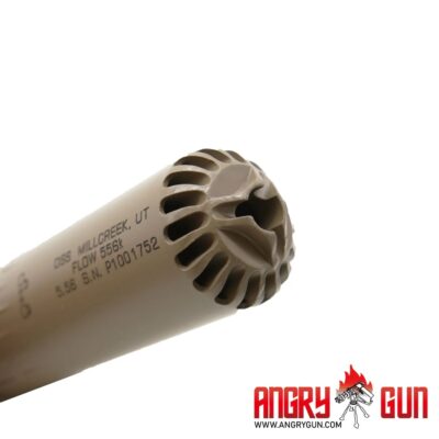Angry Gun FLOW 556K 3D Printed Steel Suppressor - Tan OD-A-F556D-FDE asgbox.pl Angry Gun FLOW 556K 3D Printed Steel Suppressor - Tan OD-A-F556D-FDE asgbox.pl