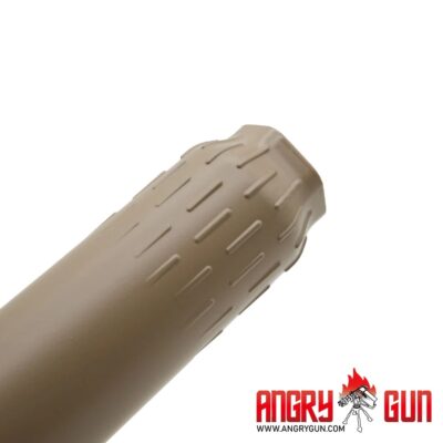 Angry Gun FLOW 556K 3D Printed Steel Suppressor - Tan OD-A-F556D-FDE asgbox.pl Angry Gun FLOW 556K 3D Printed Steel Suppressor - Tan OD-A-F556D-FDE asgbox.pl