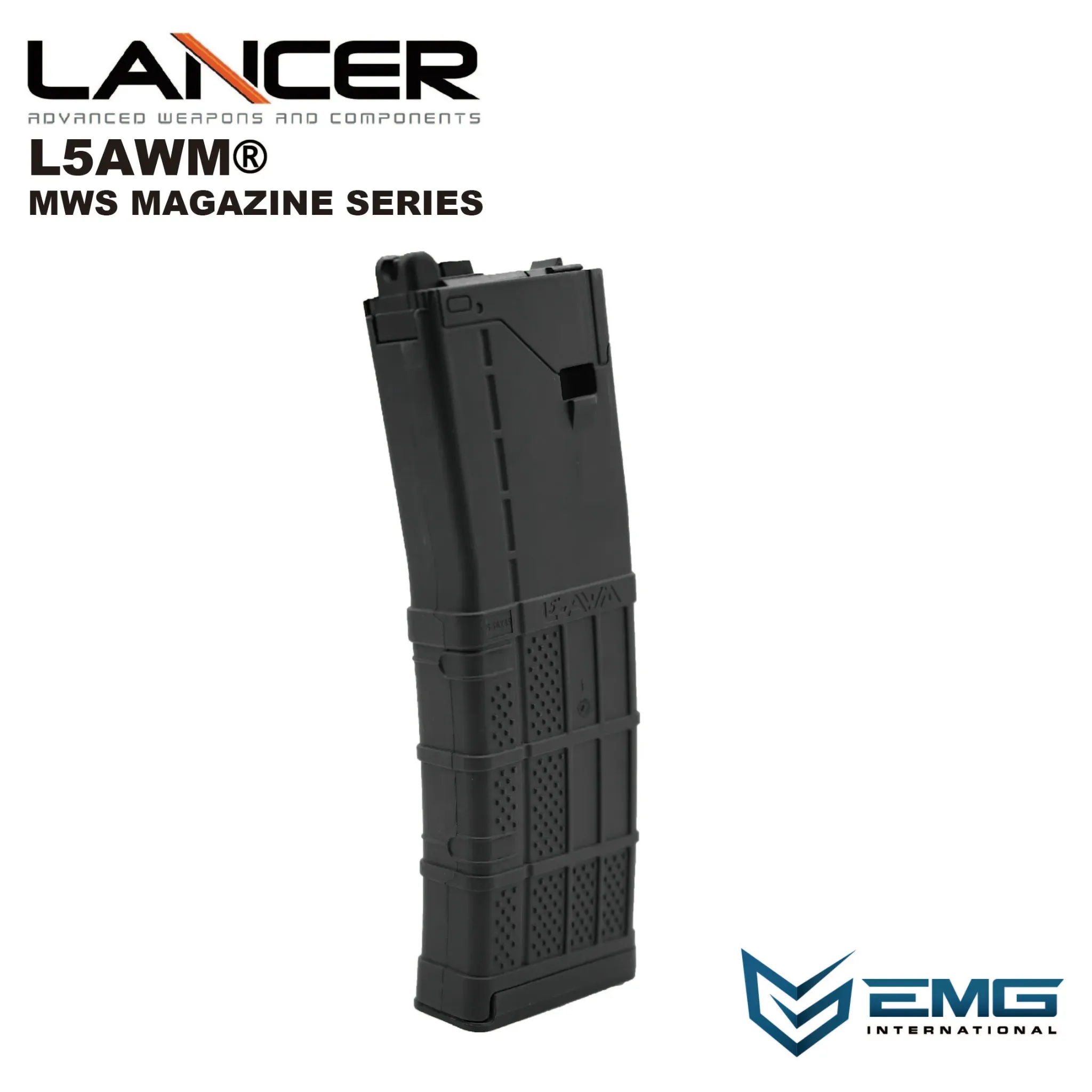 Angry Gun Lancer L5AWM V2 Gas Magazine for TM MWS, 35 BBs - Black OD-A-LMWSM-556-BLK asgbox.pl Angry Gun Lancer L5AWM V2 Gas Magazine for TM MWS, 35 BBs - Black - obrazek 2