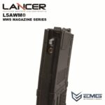 Angry Gun Lancer L5AWM V2 Gas Magazine for TM MWS, 35 BBs - Black - obrazek 6