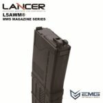 Angry Gun Lancer L5AWM V2 Gas Magazine for TM MWS, 35 BBs - Black - obrazek 7