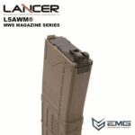 Angry Gun Lancer L5AWM V2 Gas Magazine for TM MWS, 35 BBs - Tan - obrazek 5